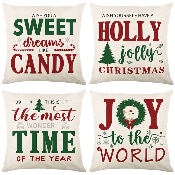 4-Pack Christmas Pillowcase Christmas Ornaments