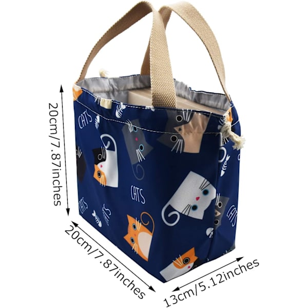 Mini bento bag lunsj tote bag gjenbrukbar liten