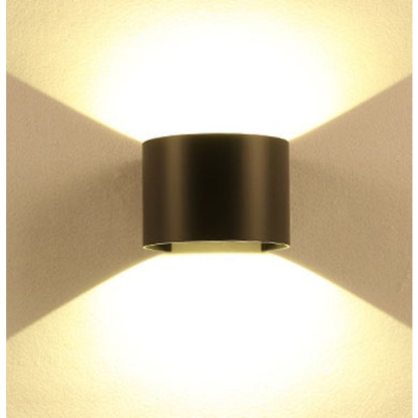 LED-vegglamper Moderne dimbare kontroller - nøytralt lys - svart