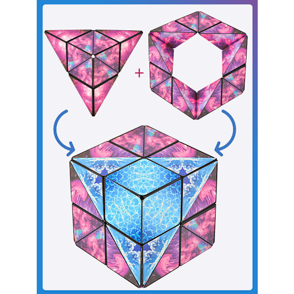 Magneettinen 3D-kääntöpalapelin kuutio Rubikin kuutio
