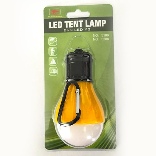 Bärbar LED-tältlampa - Orkan Nödbelysning - Gul