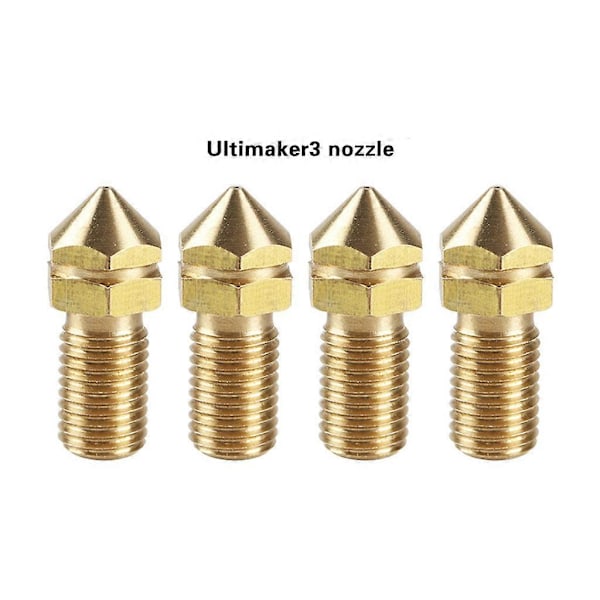 Ultimaker3 3D-skrivare Mässing Ersättningsmunstycke 0,4 mm för Ultimaker 3 Reservdelar 3,0 mm Filament 4 st/set {HONGDE}