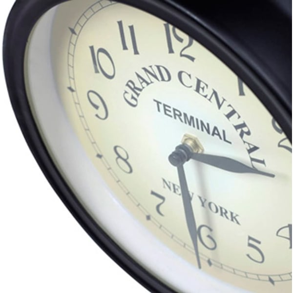 Væg ur smedejern haveur stationsur 2-sidet håndlavet Grand Central Terminal New Yo[HONGDE]