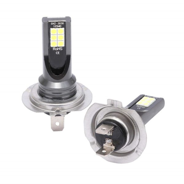 2 x H7 LED-frontlykter DC12-24 6500K