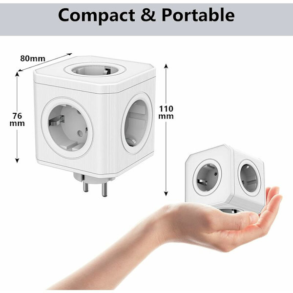 Kubeformet stikkontakt, 4000W/16A kubeformet stikkontakt
