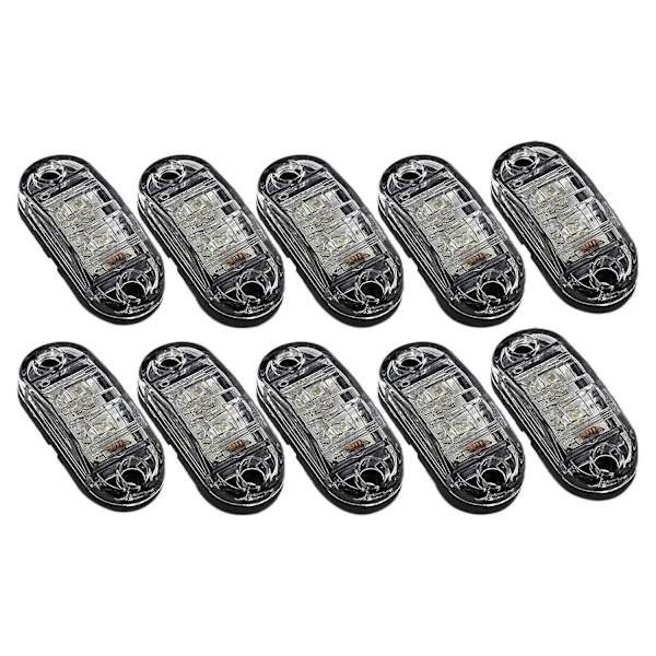 Hvid LED-lys Oval Clearance Bil Lastbil Trailer Rv Markørlampe