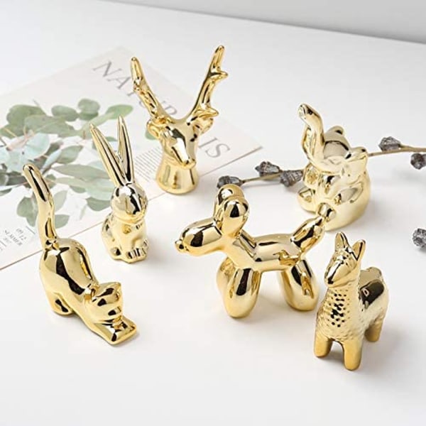 Keramiske dyrefigurer ornamenter (katt)