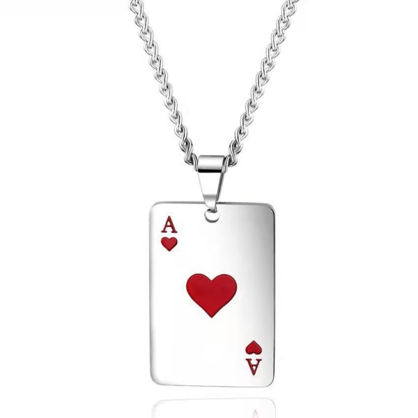 Spades Necklace Pendant Hearts Card Poker Necklace