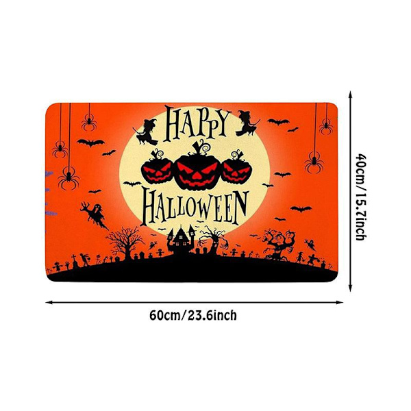 Halloween Dørmåtte, Skridsikker Vaskbar, 15,7*23,6 Tommer, #17