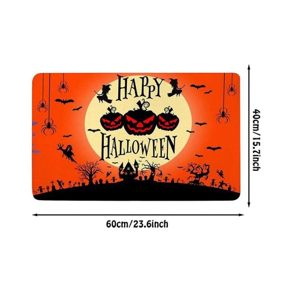 Halloween dörrmattor, halkfria tvättbara SLINomhSLUS utomhSLUS badeværelse dörrmattor Halloween festdekorationer, 15,7*23,6 tum' 17#