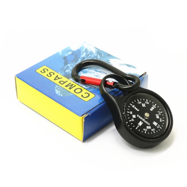 2 stk kompas med nøglering, retningskompas, lommekompas