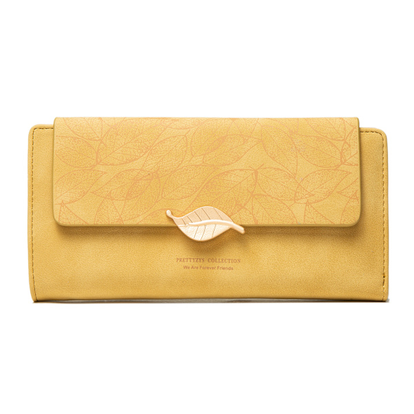 Dame Lommebok Lang Lommebok Stor Kapasitet Glidelås Clutch, Beige