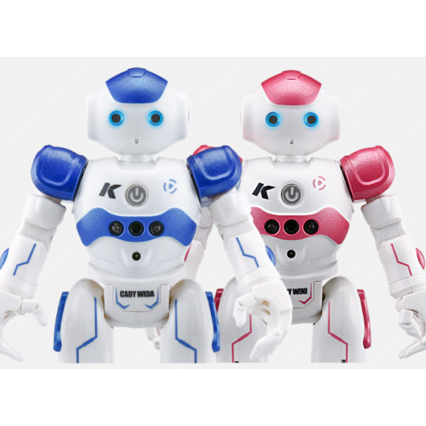 Barnerobot for barn, oppladbar smart robotleke (rosa)