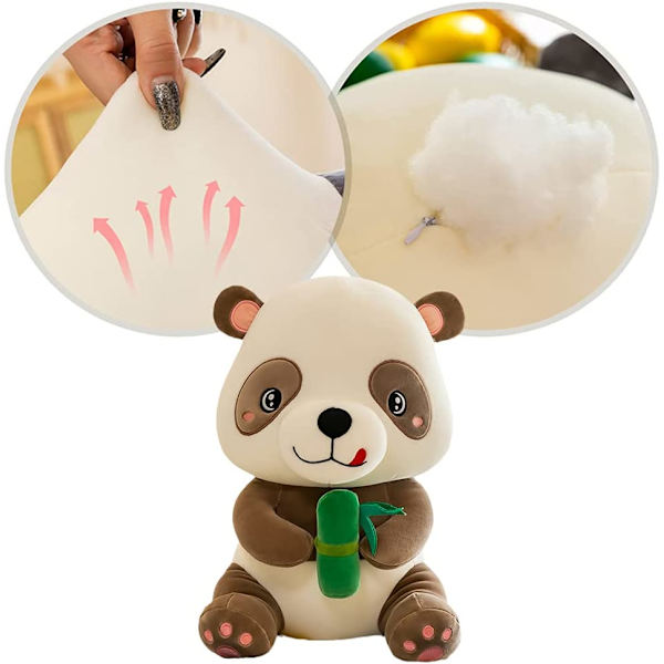 Pehmeä Panda Pehmolelu Halipula (Ruskea-Valkoinen, 11 tuumaa)