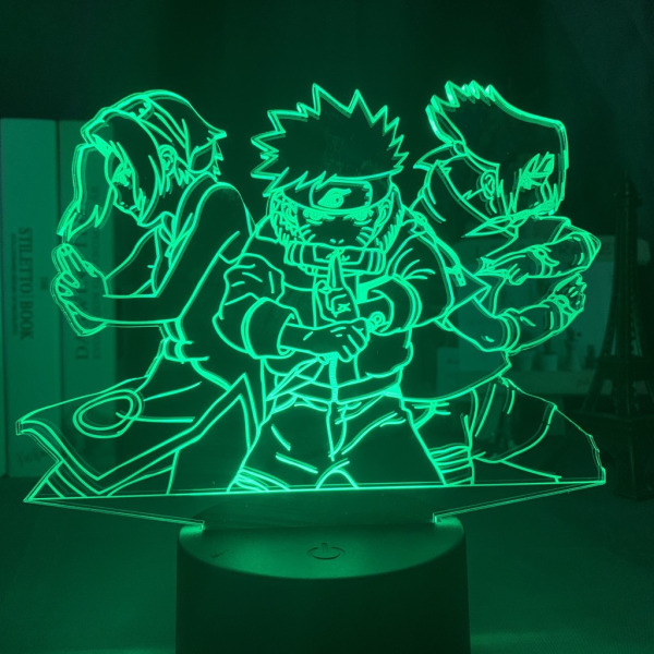 3D-natlys Naruto Team Uzumaki Naruto LED-natlys