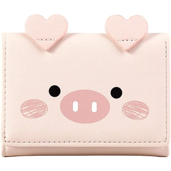 Kvinder piger tegnebog Sød grise mønster tri-fold tegnebog (pink)