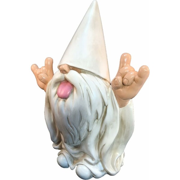 An elf with a tongue, this garden gnome will rock your magical miniature world (12 cm high)