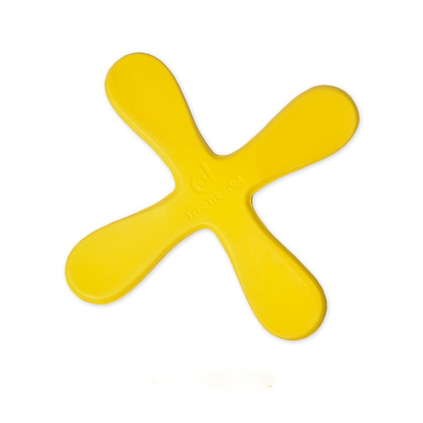 Kahden pehmeän bumerangin set lapsille, helppo heittää ja palauttaa pehmeämpänä yellow