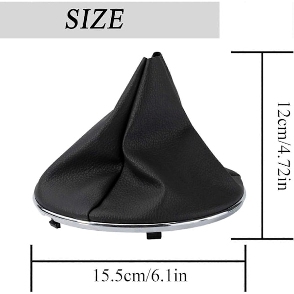 Gearknop til Fiat 500 500C 2007-2015 55344016 50293173 50295075 50295325 Sort Læder & Krom Gearknop