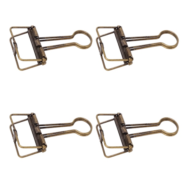 50 st Pärmklämmor 32 mm Metall Stark Klämkraft Ihåliga Papperspärmklämmor för Kontor Skola Hem Brons