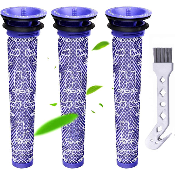 Vaihtosuodattimet Dyson V6 V7 V8:lle, vakio 3-pakkaus materiaalinsekoitussuodatin (V6)