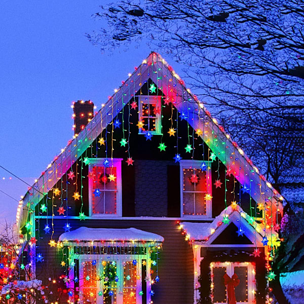 LED-ljusslingor 13,1ft/4M Julbelysning - Färgglada