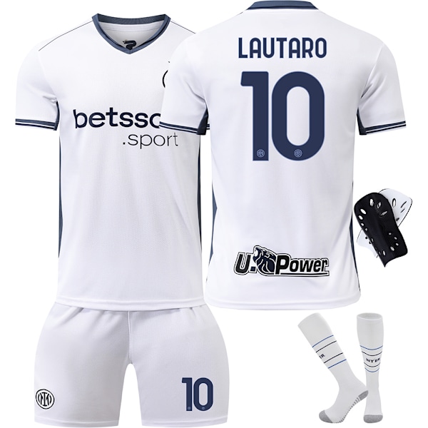 2024-2025 Inter Milan udebane fodbolduniform nr. 9 Thuram børnetrøje herre- og damesæt{HONGDE} Size 9 socks L