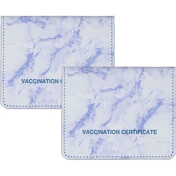 2Pak Vaccinekortbeskytter Vandtæt dæksel PU (violet)
