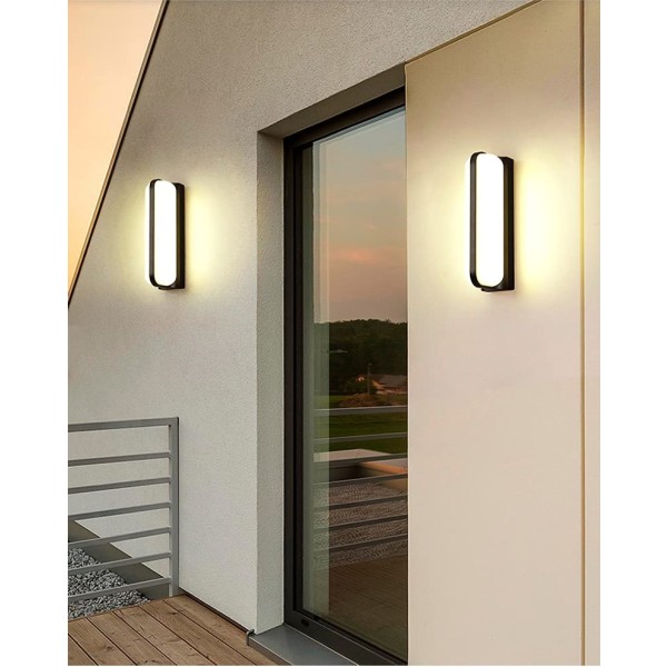 20W LED udendørs væglampe vandtæt, 26,2 x 9,8 x 5,9 cm, B