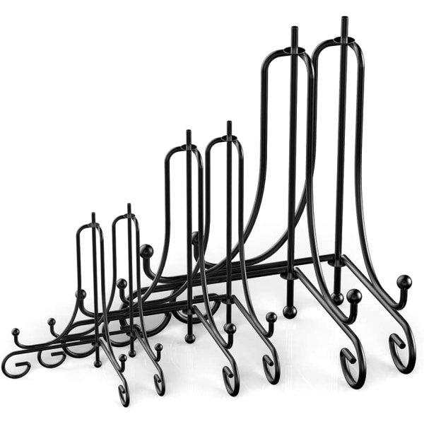 6-pack järndisplayställ i 3 storlekar (4, 6, 8 tum)