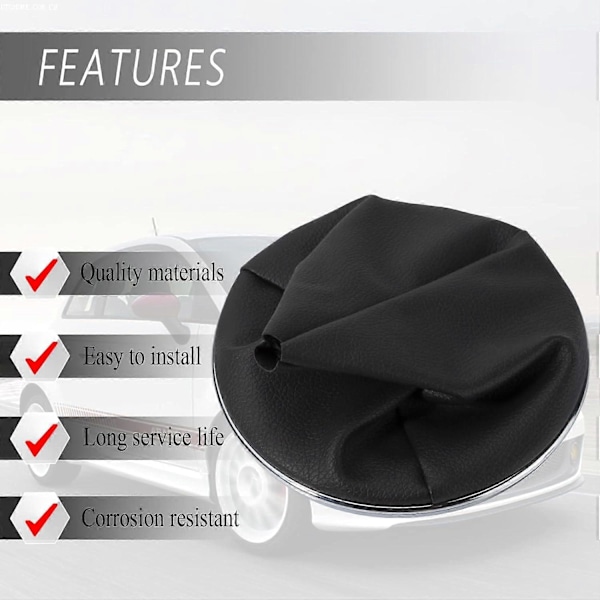 Gearknop til Fiat 500 500C 2007-2015 55344016 50293173 50295075 50295325 Sort Læder & Krom Gearknop
