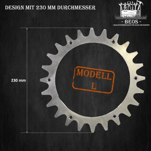 Premium rustfrie stålsøm til Worx Landroid L & Vision - polerede - 12 x rustfrie stålskruer - hjulstørrelse 225 mm