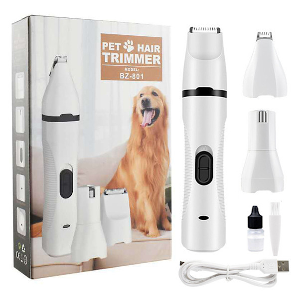 Den nye tre-i-ett kjæledyrneglkvernen katt og hund for å fjerne fothår barbering hårkvern en maskin multifunksjonell push-hårklipper