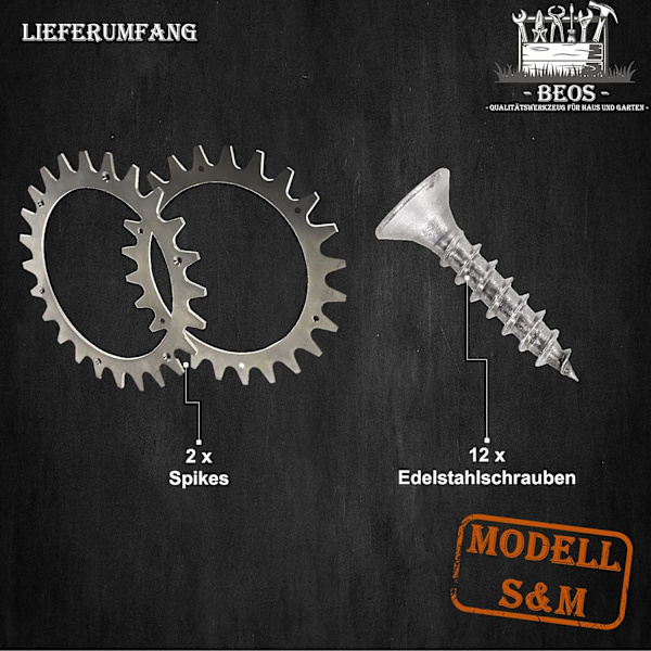 2 x premium rostfritt st?l spikar f?r Worx Landroid S&M - 12 x rostfritt st?l skruv