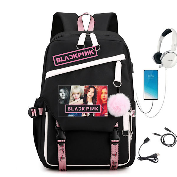 Ryggsäckar Utomhus dagryggsäckar för kvinnor Blackpink White