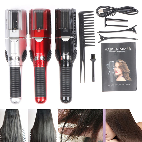 Delte toppe H?rtrimmer Styling Tool H?r ter Shaper Hair Razor red