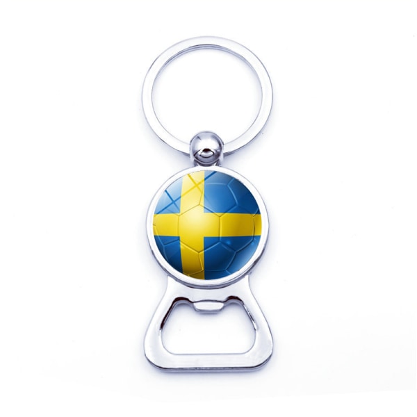 2 stk metal nøglering 2022 World Cup fodbold nøglering-Sverige