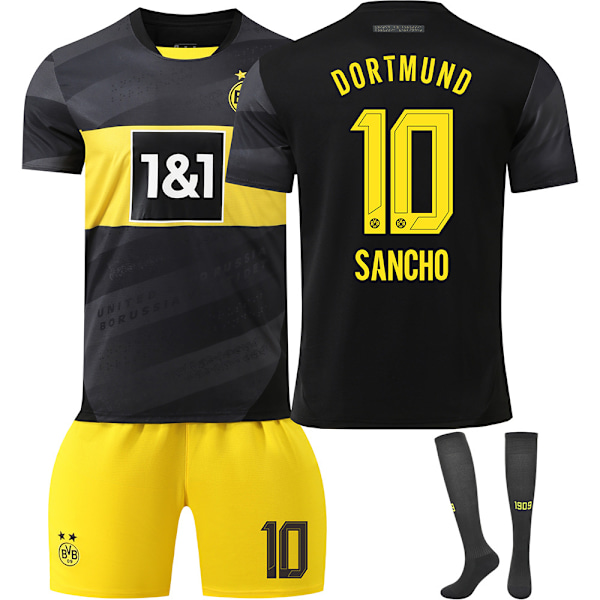 2024-2025 Dortmund trøje nr. 9 Allais 10 Sancho 11 Reus hjemmebane fodbolduniform børne drenge og pige sæt{HONGDE} Size 10 socks XXL