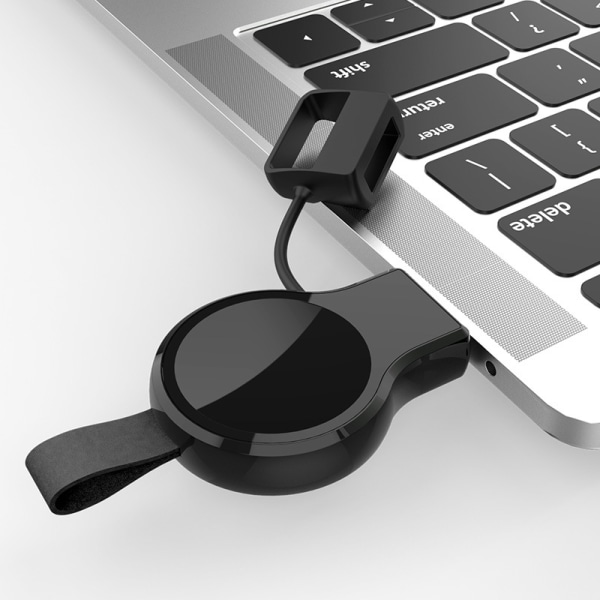 Bærbar iWatch USB trådløs oplader til Apple Watch (sort)