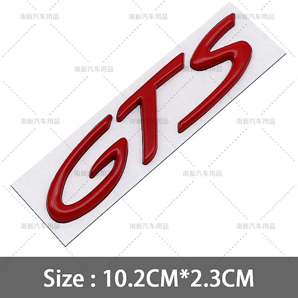 Metal GTS Karosseri Emblem Badge Bilsticker til Cayenne Cayman Panamera Macan 911 918 718 928 901 930 Bilstil Tilbehør