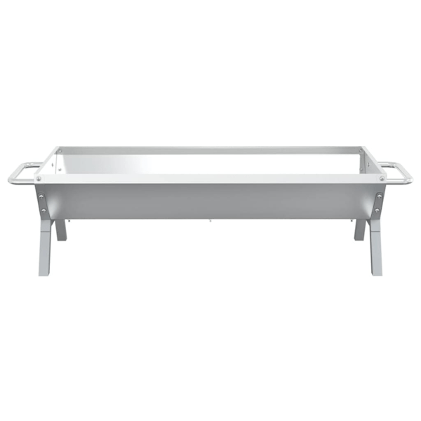 vidaXL Grilliritilä hopea 118x42x30,5 cm ruostumaton teräs [HONGDE] Silver 6260