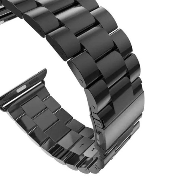 Lyxigt Metallarmbånd Apple Watch 42/44/45/49 mm Svart Svart Svart