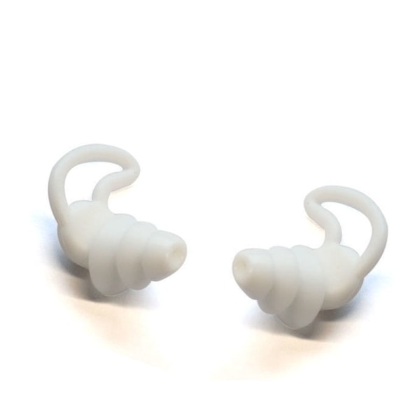 Støjreducerende ørepropper, silikone soveørepropper, hvide