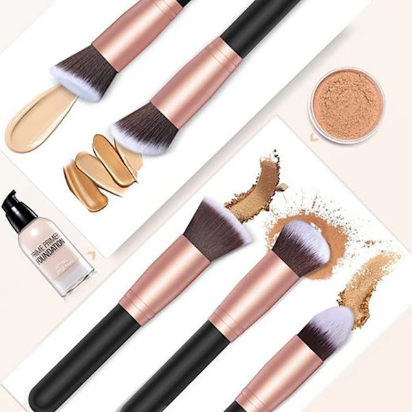 16-delt makeupbørste sæt, foundationbørste, øjenskyggebørste