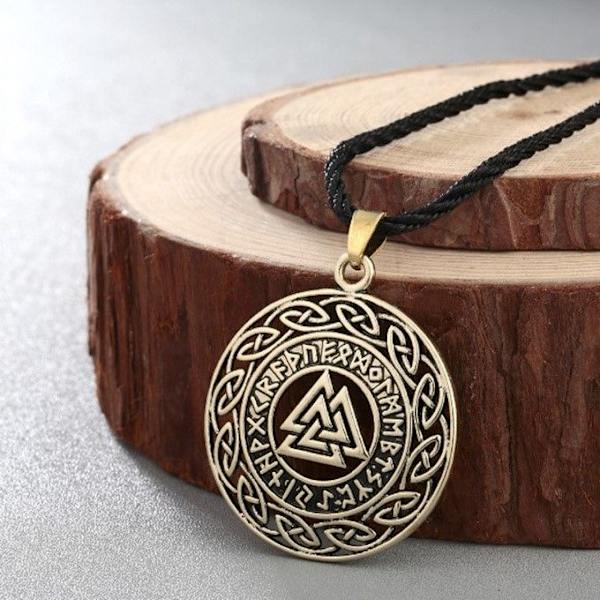 Valknut-riipus narulla, 2 värivaihtoehtoa, viikinkikorut naisille ja miehille