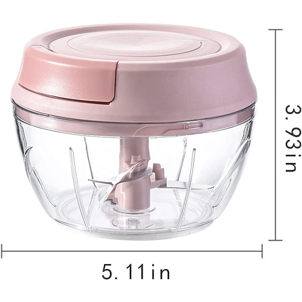 Manuaalinen minilohkotin, kannettava lihamylly (vaaleanpunainen, 160 ml)