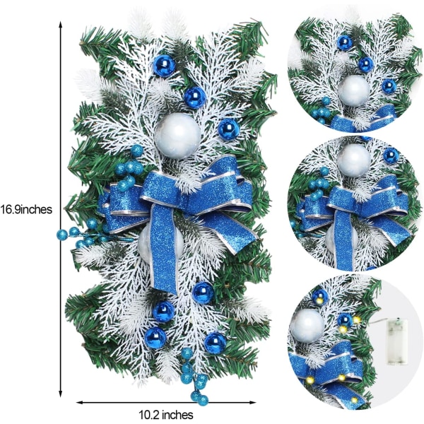 1 stk Girlanderlys Trappedekorasjon Jul LED-dekorasjon blue