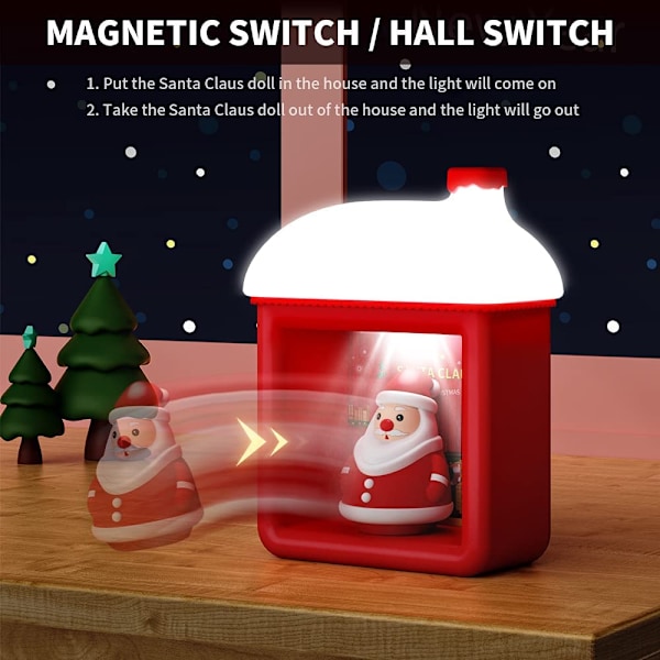 Snegl Hus Nattelys Vinter Snegl Hus LED Lampe