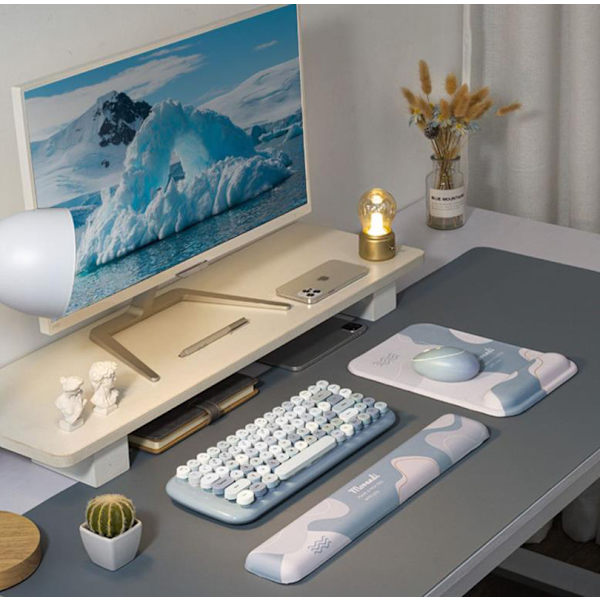 Musematte med gelpute, musematte med memory foam, ergonomisk vanntett komfort musematte med håndleddstøtte