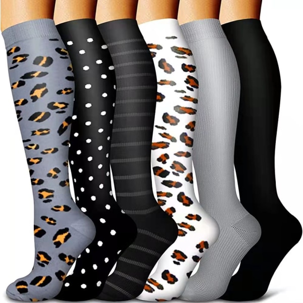 6 Pcs Unisex Compression Socks Loop - Sports Gym Stockings